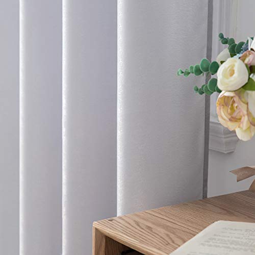 MIULEE Regalo Navidad 2 Cortinas Modernas para Ventana Super y Cómodas Decorativas para Casa Visillos Semitraslúcidos con 8 Anillas para Habitación Salón Cuarto Dormitorio 140 * 245cm Color Plateado