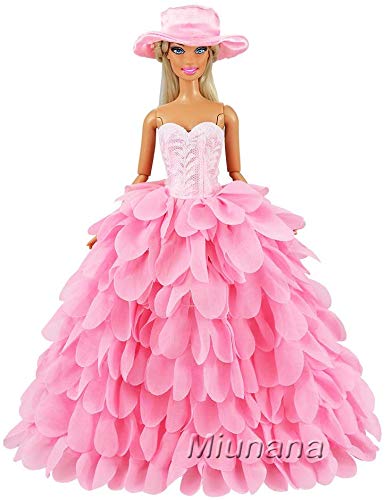 Miunana 2X Trajes de Vestidos Novia Princesa Juegos Ropa Vestir Nupcial Ropa Fiesta Boda para Regalo de 11.5 Pulgadas 28 - 30 CM Muñeca