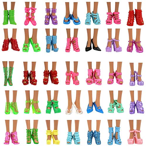 Miunana mucho 22 ARTICULOS: 12 Piezas Vestido Fashion Falda Mini Fiesta Ropas Casual + 10 Zapatos Accesorios como Regalo Estilo al Azar para 11.5 Pulgada 30CM Muñeca