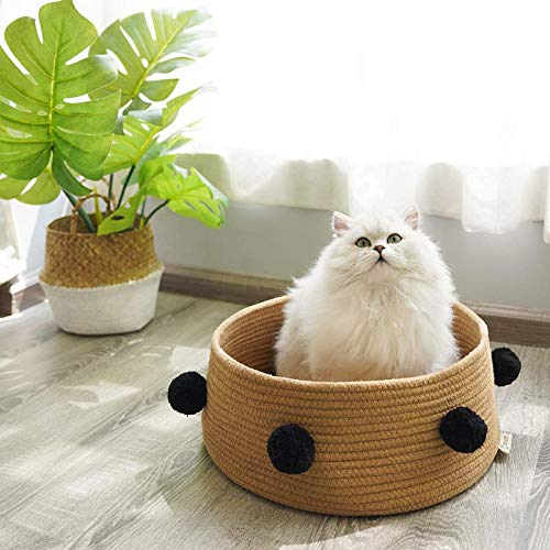 MiXXAR - Cesta de cama para gatos (40 x 40 x 16 cm), color gris
