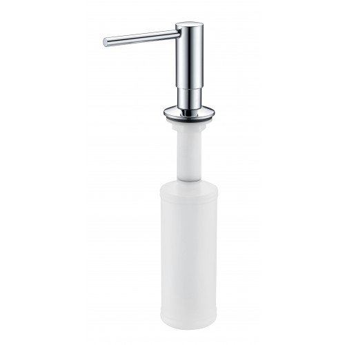 Mizzo Govaro Dispensador de Jabón 300 ml Cromo - 5 Años de Garantía - Accesorios Fregadero Cocina - Dosificador de Loción - Satisfecho o Reembolsado