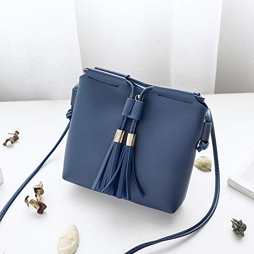 MJZHXM Lámparas Clavar Secador Bolso Bandolera de Las Mujeres Teléfono móvil Moneda Bolso Bandolera Monedero de Moda Simple (Color : Azul, Size : S)