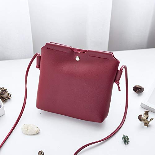 MJZHXM Lámparas Clavar Secador Bolso Bandolera de Las Mujeres Teléfono móvil Moneda Bolso Bandolera Monedero de Moda Simple (Color : Rojo, Size : S)