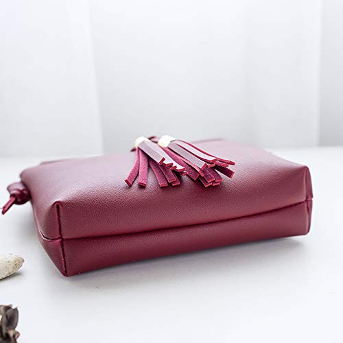 MJZHXM Lámparas Clavar Secador Bolso Bandolera de Las Mujeres Teléfono móvil Moneda Bolso Bandolera Monedero de Moda Simple (Color : Rojo, Size : S)