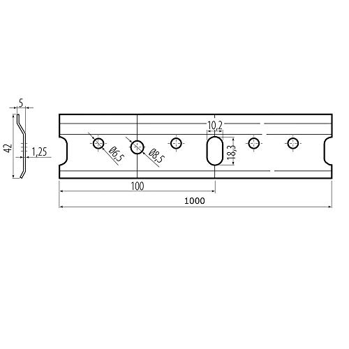 MKGT® - Soporte de pared para armario (2 x 1 m)
