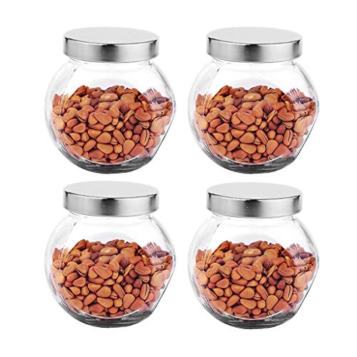 MKJYDM Almacenamiento De Moda Sellado Tarro De Cristal Conjunto Multiuso Botella de condimento de Cocina. (Size : 4)