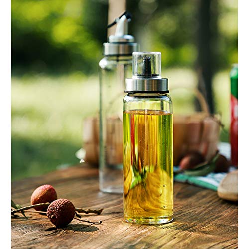 MKJYDM Botella De Cristal del Condimento del Tanque De Aceite del Hogar del Crisol del Aceite De La Moda A Prueba De Fugas Botella de condimento de Cocina. (Capacity : 500ml)