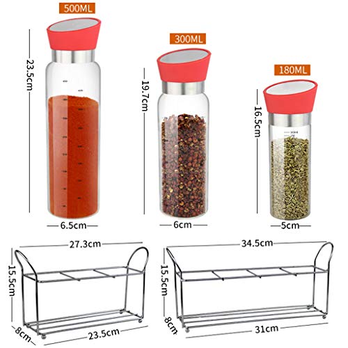 MKJYDM Elegante Capacidad De Vinaza Rotativa De Vidrio Es Grande Y Portátil Botella de condimento de Cocina. (Size : 300ml)