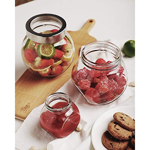 MKJYDM Moda Almacenamiento Vidrio Sellado Tanque De Almacenamiento Conjunto Multiuso Botella de condimento de Cocina.