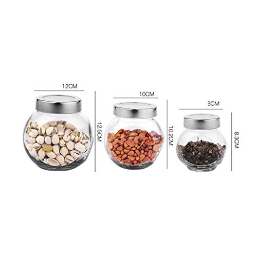 MKJYDM Moda Almacenamiento Vidrio Sellado Tanque De Almacenamiento Conjunto Multiuso Botella de condimento de Cocina.