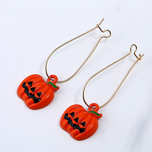 MKmd-s Pendientes creativos Personalizados de Calabaza de Color Caramelo, joyería Vacaciones de Oro