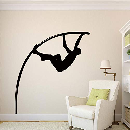 mlpnko Salto con pértiga Deportes Etiqueta de la Pared Vinilo extraíble decoración del hogar calcomanía Sala de Estar Mural 50X82cm