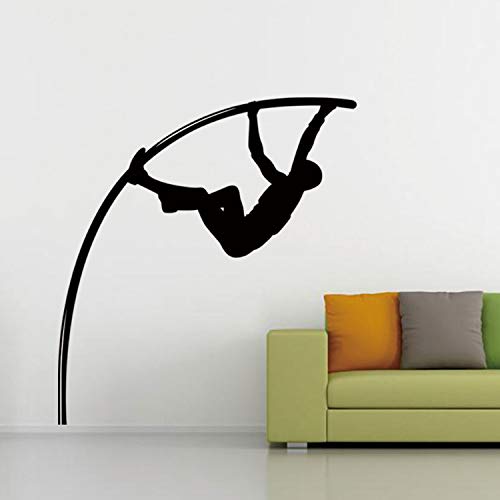 mlpnko Salto con pértiga Deportes Etiqueta de la Pared Vinilo extraíble decoración del hogar calcomanía Sala de Estar Mural 50X82cm