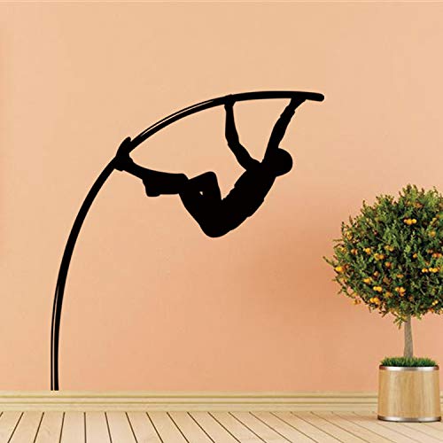 mlpnko Salto con pértiga Deportes Etiqueta de la Pared Vinilo extraíble decoración del hogar calcomanía Sala de Estar Mural 50X82cm