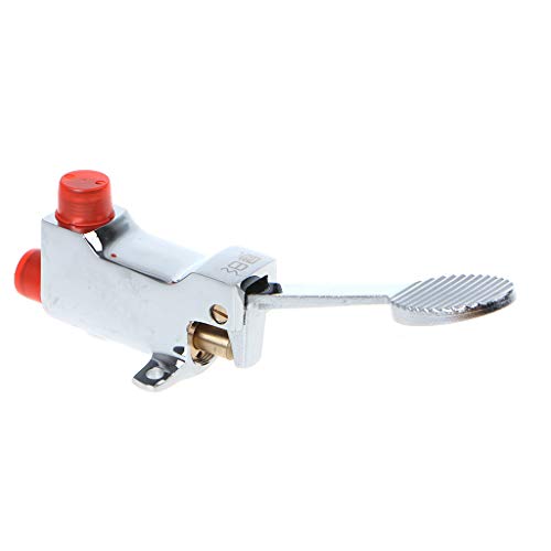 MM456 - Grifo de cobre para lavabo, pedal de montaje en el suelo, para hospital, laboratorio, grifo de pie