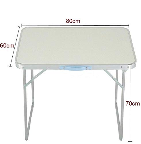 M&M's Mesa Plegable de Aluminio portátil Camping Terraza Jardín Mesa para la Playa Gris