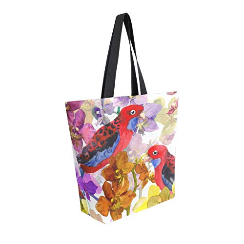 Mnsruu Bolsa de la compra reutilizable para loros, pájaros, comestibles, bolsa de lona para viajes al aire libre