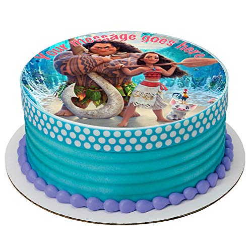 Moana - Decoración comestible para tarta (19 cm), diseño de fondant