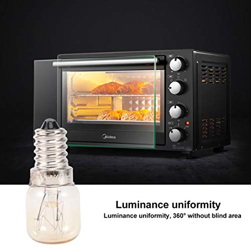 Mobestech 4Pcs 15W Bombilla de Horno de Microondas E14 Mini Bombillas de Tornillo Bombilla de Repuesto de Alta Temperatura para Cocina de Vapor Tostadora de Horno