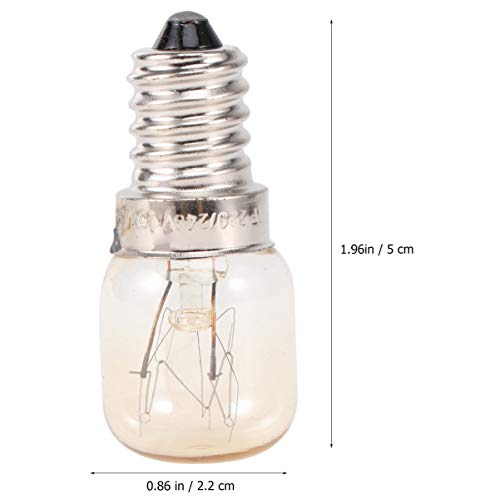 Mobestech 4Pcs 15W Bombilla de Horno de Microondas E14 Mini Bombillas de Tornillo Bombilla de Repuesto de Alta Temperatura para Cocina de Vapor Tostadora de Horno