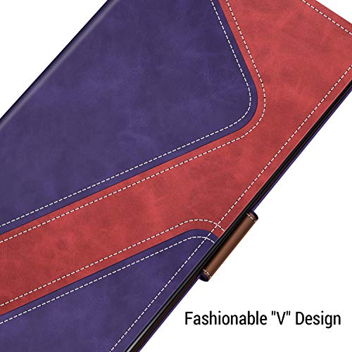 MOBESV Funda para Samsung Galaxy Note 10 Lite, Funda Libro Samsung Note 10 Lite, Funda Móvil Samsung Galaxy Note 10 Lite Carcasa para Samsung Galaxy Note 10 Lite Funda con Tapa, Violeta/Rojo