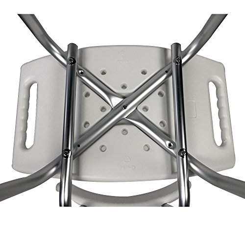 Mobiclinic, Olivo, Silla o taburete de baño, de ducha, ortopédica, altura regulable, respaldo, conteras antideslizantes