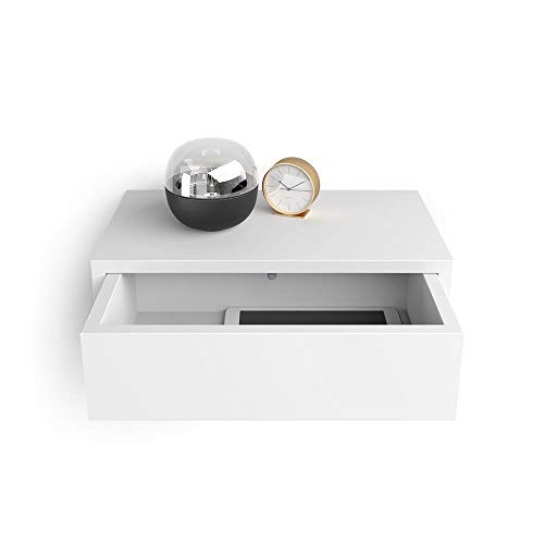 Mobili Fiver - Mesita de noche suspendida, modelo Riccardo, 45 x 25 x 15 cm, con melamina, fabricada en Italia, disponible en varios colores