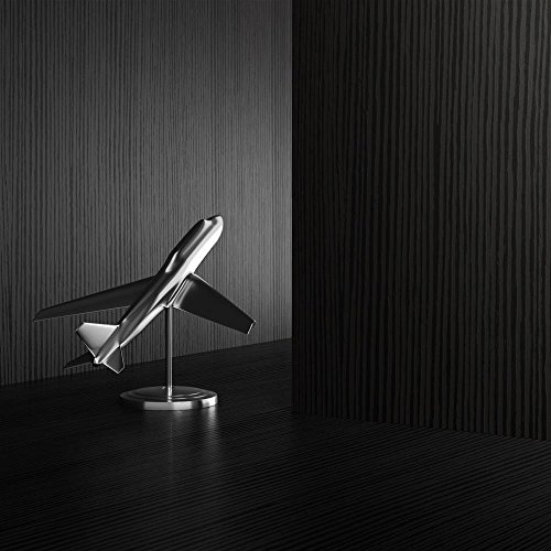 Mobili Fiver, Set de 3 esatantes de Pared rectangulares, Modelo Giuditta, Color Madera Negra, Aglomerado y Melamina, Made in Italy