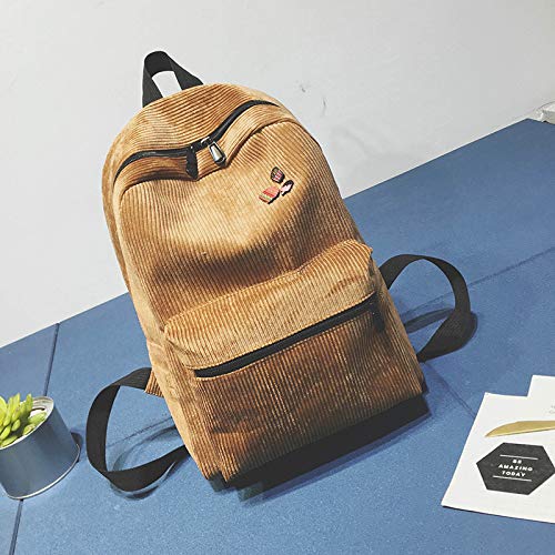 Mochila de pana para estudiante, diseño de hamburguesa, color 1 14 * 25 * 13 * 38cm