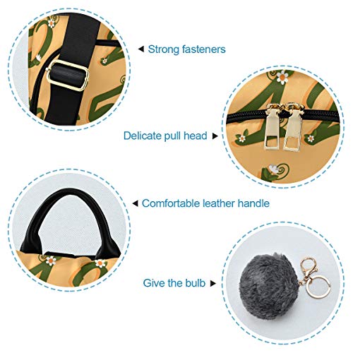 Mochila de viaje para mujer, ligera, impermeable, Oxford, pequeña, casual, antirrobo, números de color verde cursiva