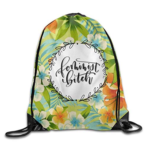 Mochila deportiva con cinturón de perra feminista, tendencia de moda, bolsa de deporte de poliéster, parte roja neta, bolso de hombre, damas, adolescente, adulto, trabajo al aire libre, oficina, lonch