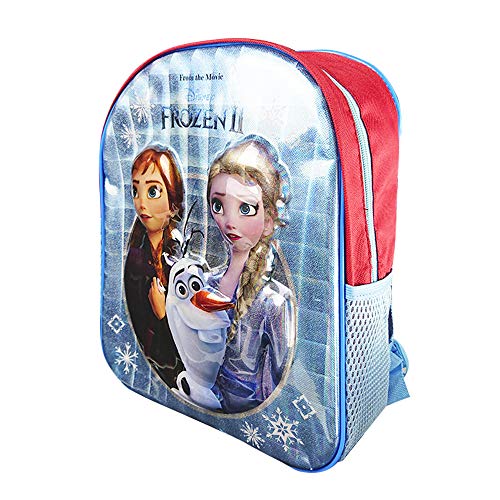 Mochila Escolar Infantil para Niñas Frozen, con los Personajes Disney Anna, Elsa y Olaf en 3D, Mochilas Disney Escolares Juveniles, Regalos para Niños