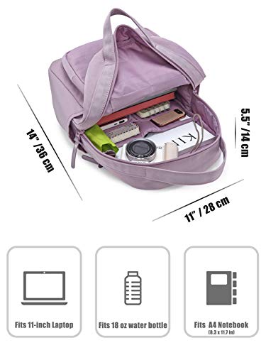 Mochila pequeña ETTASA para Mujeres y Chicas, Pequeña Mini Mochila Bolso, Bonita para el Trabajo, Viajes y A Diario, Lavanda lánguida