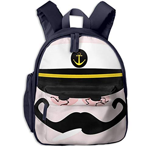 Mochilas Infantiles, Bolsa Mochila Niño Mochila Bebe Guarderia Mochila Escolar con Almirante de la Marina inyectado en Sangre para Niños De 3 A 6 Años De Edad