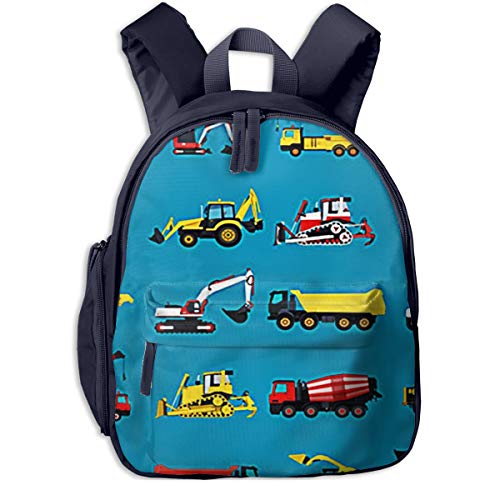 Mochilas Infantiles, Bolsa Mochila Niño Mochila Bebe Guarderia Mochila Escolar con Maquinaria de construcción GWorks para Niños De 3 A 6 Años De Edad