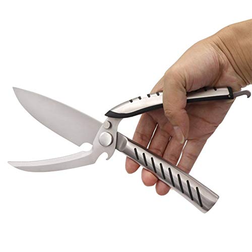 Moda Simple Acero Chicken Bone Fish Bone Tijeras de Cocina del Cuchillo de Cocina de Tijera múltiples Funciones Inoxidable del hogar Durable (Color : Kitchen Scissors)