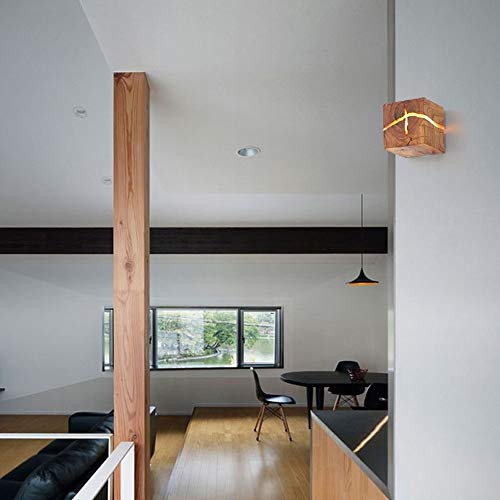 Moddeny Natural de madera agrietado lámpara de pared realista diseño original de madera de roble aplique de la luz Fixture Plaza creativo azúcar LED Restaurante Bar Granero noche de la decoración de i