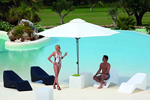Modum Tumbona Copacabana- Color Blanco - para Jardines, TERRAZAS Y Piscinas - 74x59x186