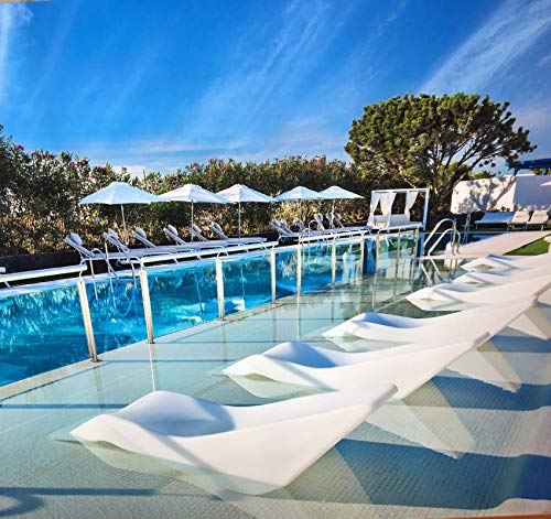 Modum Tumbona Copacabana- Color Blanco - para Jardines, TERRAZAS Y Piscinas - 74x59x186