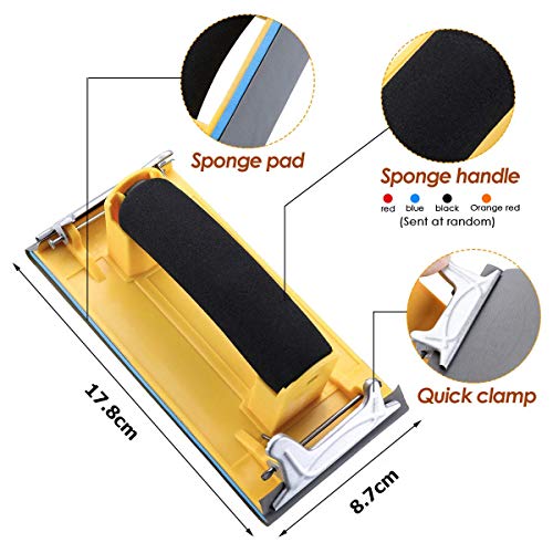 MOHOO Papel de Lija, Surtido 36 Lija Seco / al Agua de 120 a 3000 Grava Impermeable con 1 Lijadora Manual 9.3*23cm para Acabado de Muebles de Madera Lijado de Metal y Pulido de Coches Carpintería etc