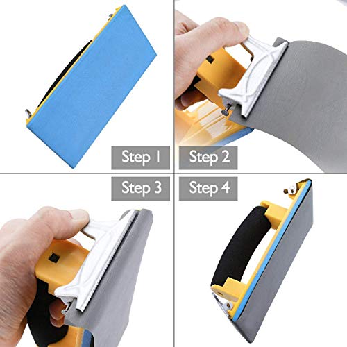 MOHOO Papel de Lija, Surtido 36 Lija Seco / al Agua de 120 a 3000 Grava Impermeable con 1 Lijadora Manual 9.3*23cm para Acabado de Muebles de Madera Lijado de Metal y Pulido de Coches Carpintería etc