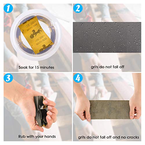 MOHOO Papel de Lija, Surtido 36 Lija Seco / al Agua de 120 a 3000 Grava Impermeable con 1 Lijadora Manual 9.3*23cm para Acabado de Muebles de Madera Lijado de Metal y Pulido de Coches Carpintería etc
