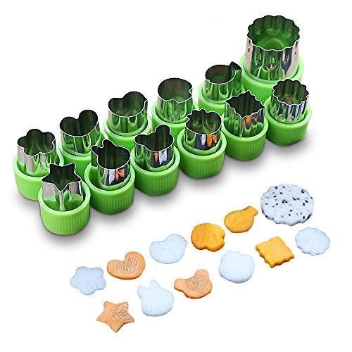 Mokinga Moldes Galletas Navidad, Cortadores De Galletas, Troquel De Corte De 12 Piezas, Troquel De Corte De Fideos De Mariposa Se Utiliza Para El Modelado Creativo De Frutas y Verduras