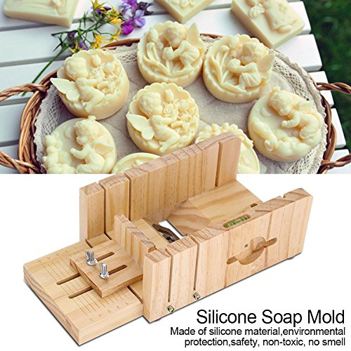 Molde de jabón de Silicona, Molde de jabón de Silicona Caja de Madera Máquina para Hacer Pasteles Cortador de Corte Herramienta de fabricación Hacer Pastel de Pan Fruta Helado Comida Cho