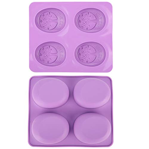 Molde De JabóN Hecho A Mano 4 Rejillas Pastel Silicona Herramienta Diy Galleta Caramelo Fondant Chocolate Para Hornear DecoracióN Forma áRbol