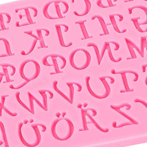 Molde De Silicona Con 30 Agujeros Inc. Letras Ä Ö Ü ß Galletas Fondant Alfabeto Boda by DELIAWINTERFEL