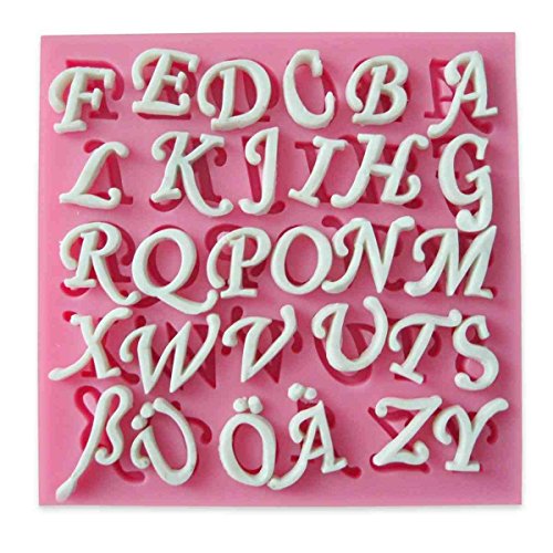 Molde De Silicona Con 30 Agujeros Inc. Letras Ä Ö Ü ß Galletas Fondant Alfabeto Boda by DELIAWINTERFEL