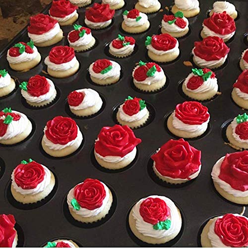 Molde de silicona con diseño de flores, 21 cavidades, para decoración de pasteles de azúcar, arcilla polimérica, cera de jabón para hacer proyectos de manualidades