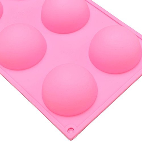 Molde de silicona flexible para tartas de chocolate y chocolate con forma de bola redonda, 6 unidades
