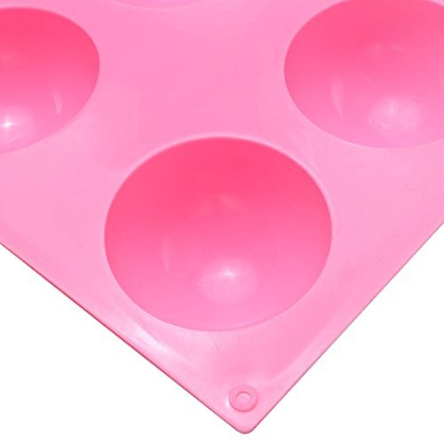 Molde de silicona flexible para tartas de chocolate y chocolate con forma de bola redonda, 6 unidades